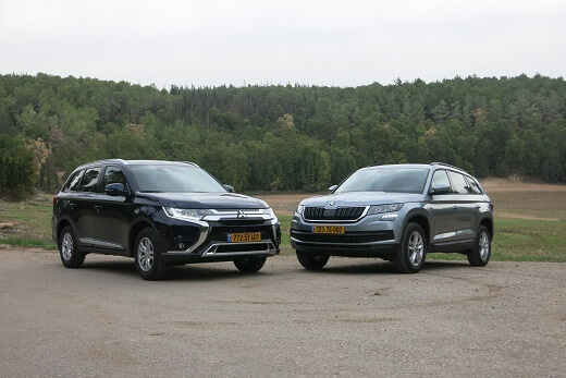 השוואתי סקודה קודיאק מול מיצובישי אאוטלנדר